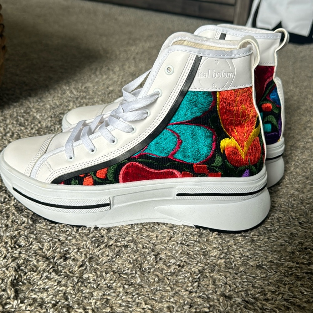 Converse look alike sewn high top sneaker